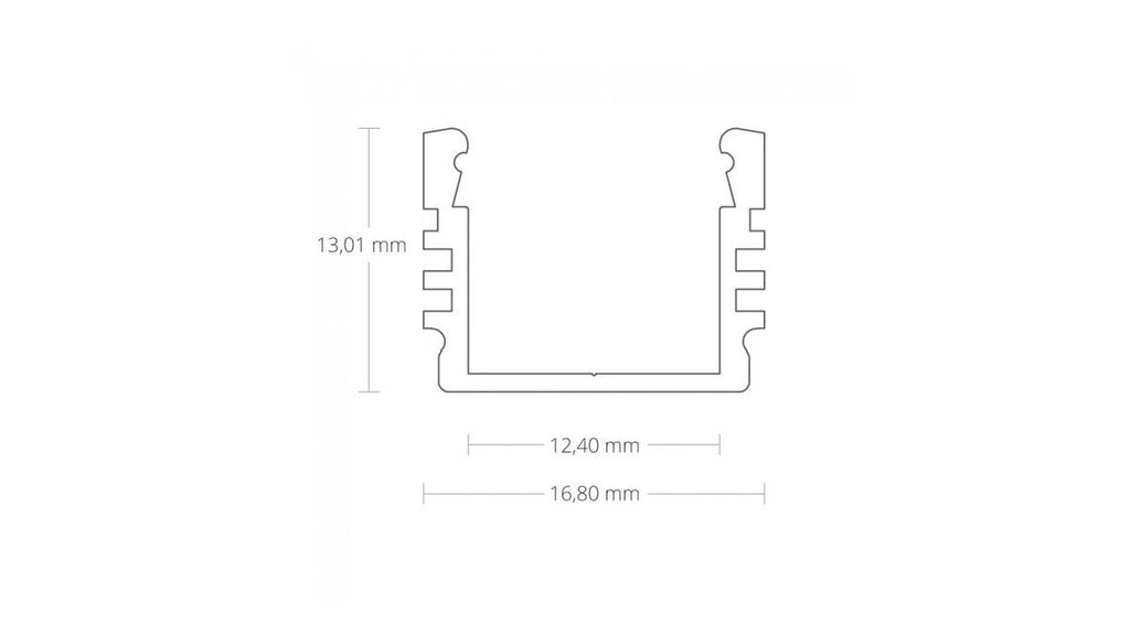 "AP2" Aluminiumprofil 2m klar – Bild 2