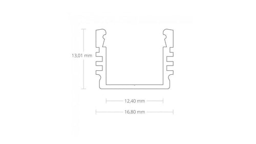 "AP2" Aluminiumprofil 2m opal – Bild 2