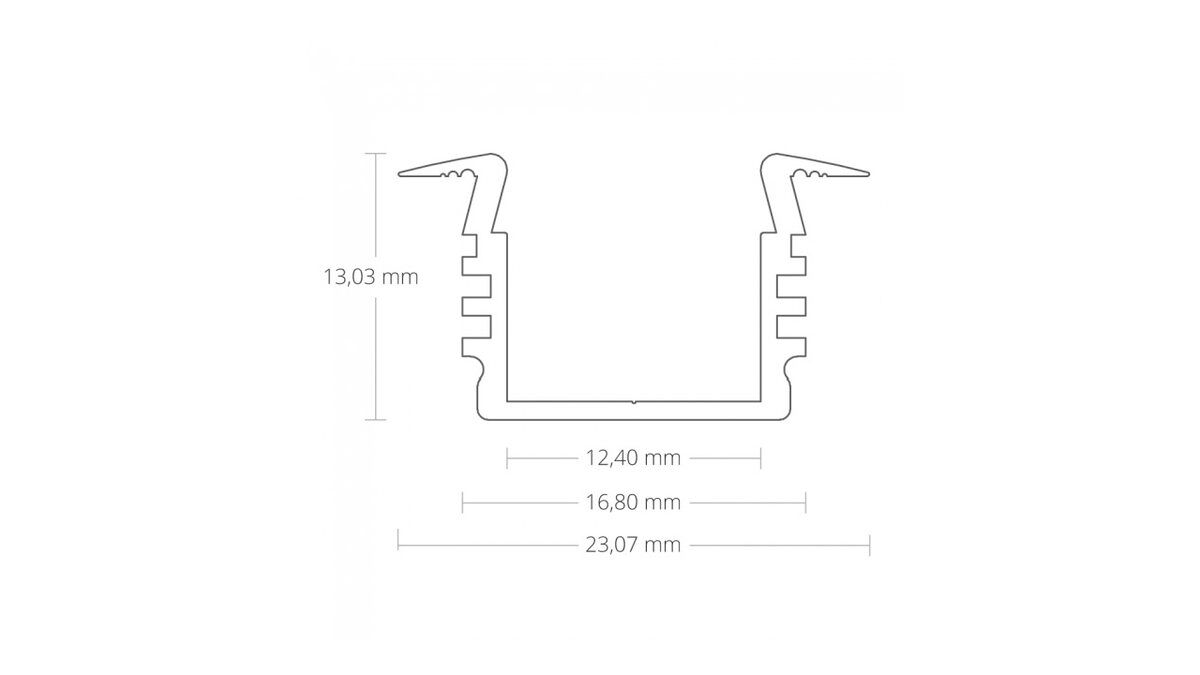 "AP4" Aluminiumprofil 2m klar – Bild 2