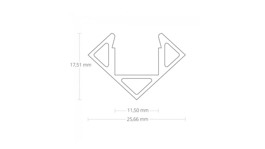 "AP6" Aluminiumprofil 1m opal – Bild 2