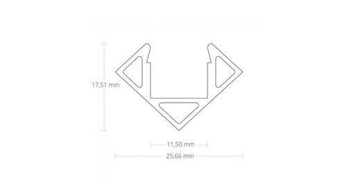 "AP6" Aluminiumprofil 1m opal – Bild 2