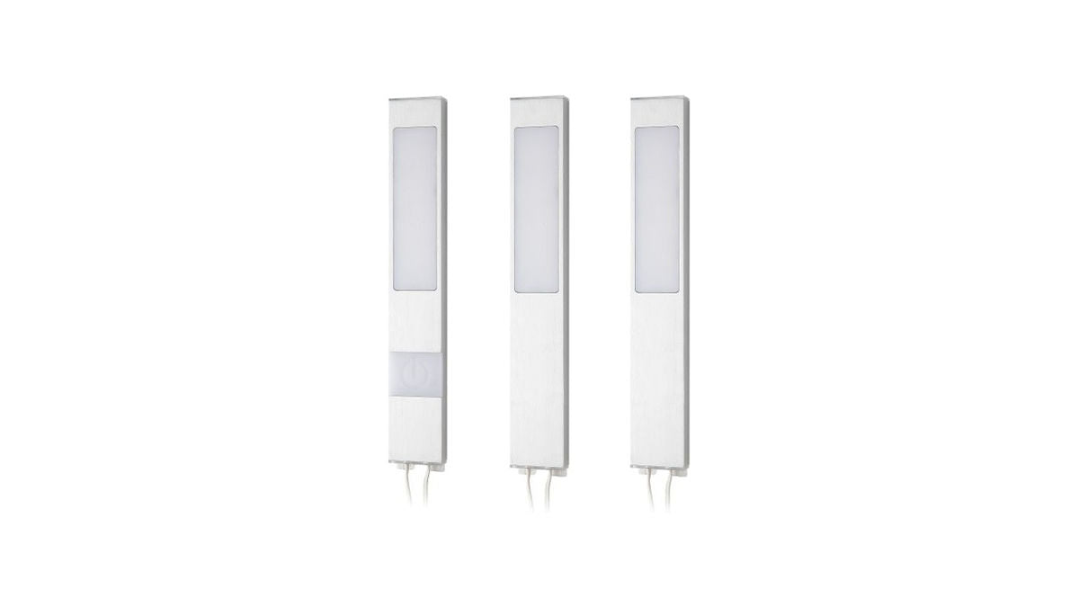LED-Unterbauset "DF-1841", 3er Set mit Touch-Zentralschalter (3x 2,5W)