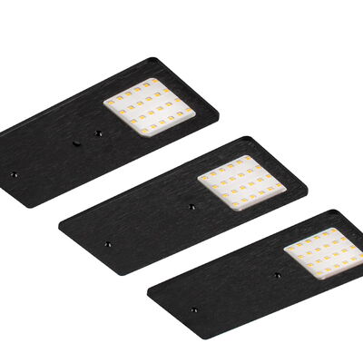 LED-Unterbauset "DF-1909" 3er Set schwarz