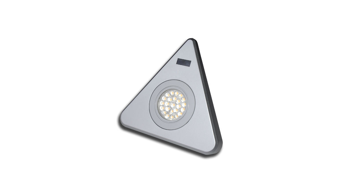 LED-Dreieckleuchte "DF-1919", 3er-Set, Sensor-Zentralschalter (3x 1,7W)