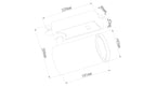LED-Schienenstrahler "DF-3111-D" 36W 3000K – Bild 2