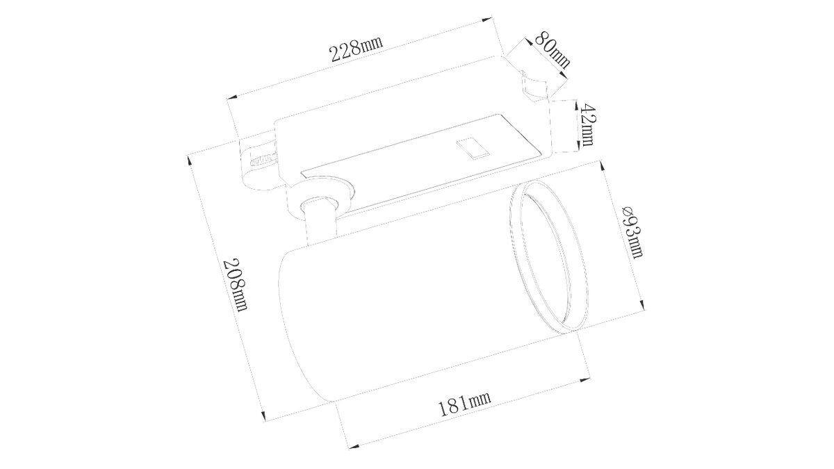 LED-Schienenstrahler "DF-3111-D" 36W 3000K – Bild 2