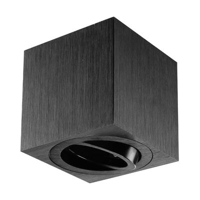 Deckenanbauleuchte "DF-4053" schwarz quadratisch