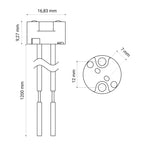 Fassung für G4, G5,3, G6,35, 120cm, AMP-Stecker – Bild 2