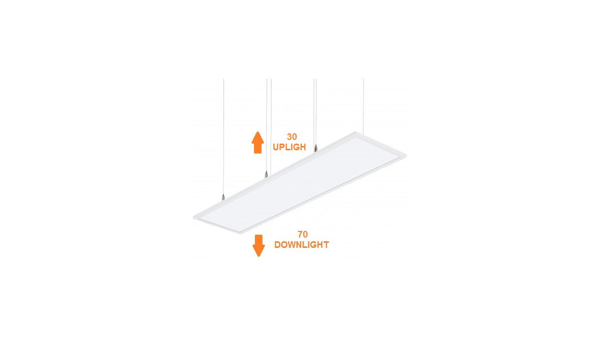 LED-Pendelleuchte "Up & Down", 40W, 4.000K, "DF-1200-40-NW", weiß, inkl. Trafo, UGR19