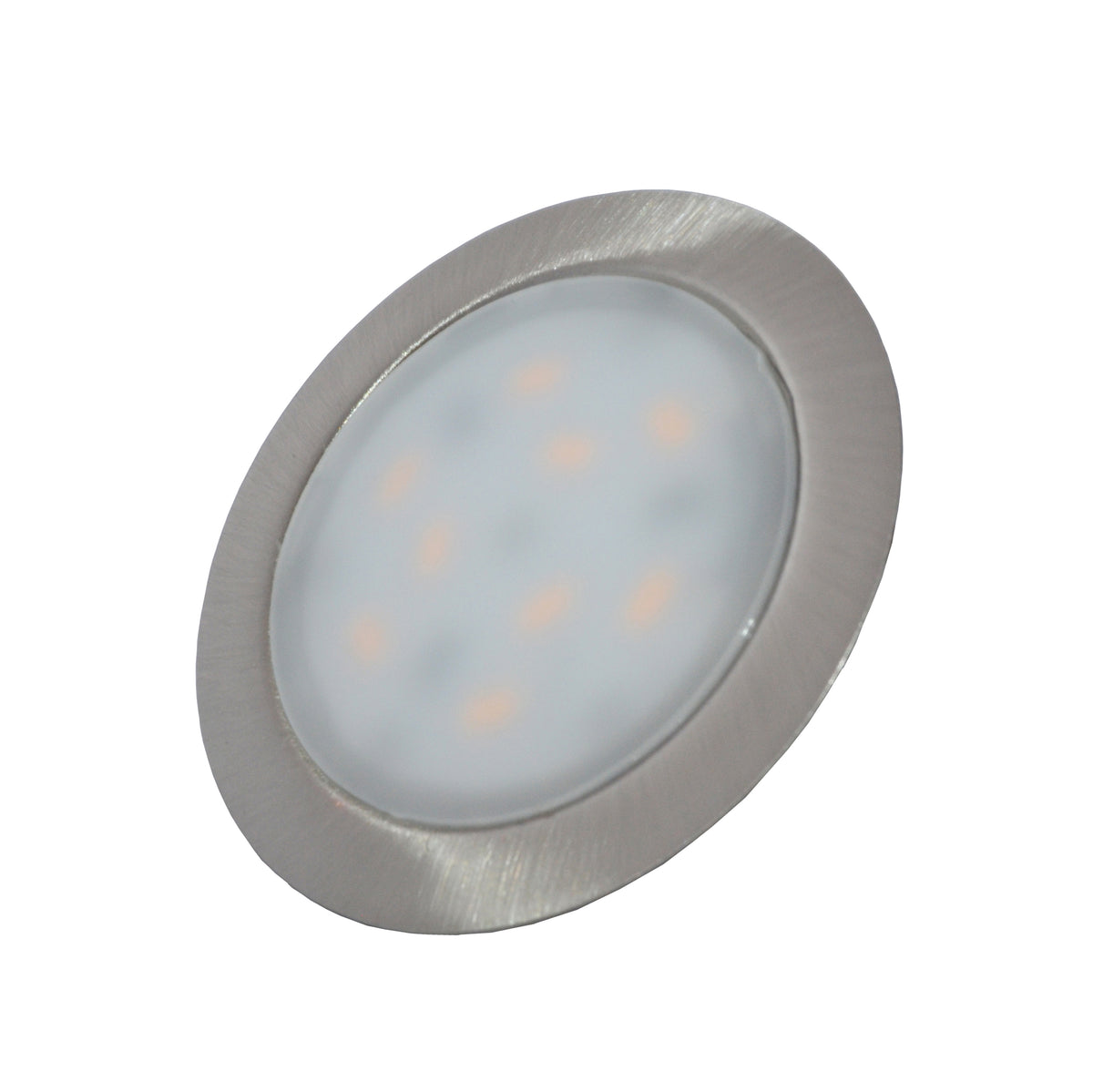 LED-Einbauleuchte "DF-1018", 1,8W, 12V, 3.000K, chrom, AMP-Stecker